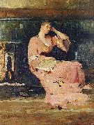 Vaclav Brozik A Seated Lady Germany oil painting artist